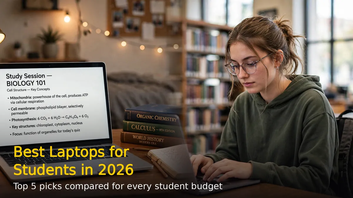 Best Laptops for Students in 2026: Top 5 Compared