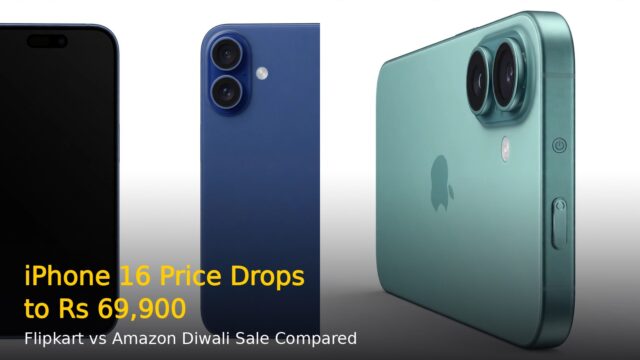 iPhone 16 Price Drops to ₹69,900: Flipkart vs Amazon Diwali Sale Compared