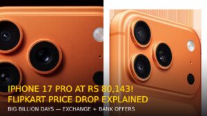 iPhone 17 Pro at Rs 80,143 on Flipkart: Big Billion Days Price Drop Explained