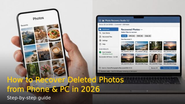 How to Recover Deleted Photos from Phone and PC in 2026