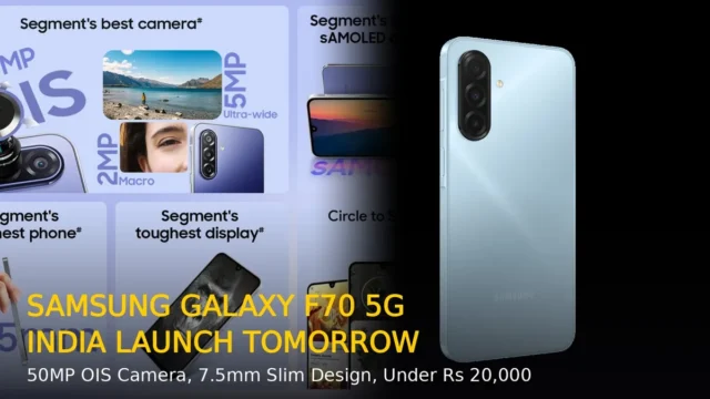 Samsung Galaxy F70 5G Launching in India Tomorrow: Price, Specs and Features