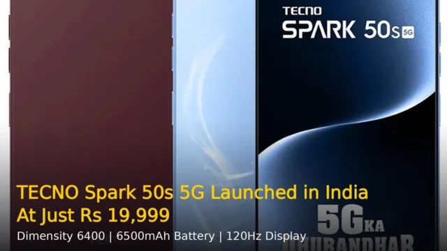 TECNO Spark 50s 5G Launched at ₹19,999 in India